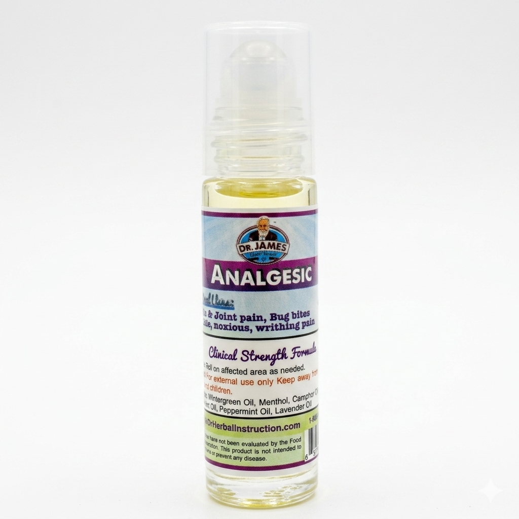 Analgesic Oil in a Roll on Bottle