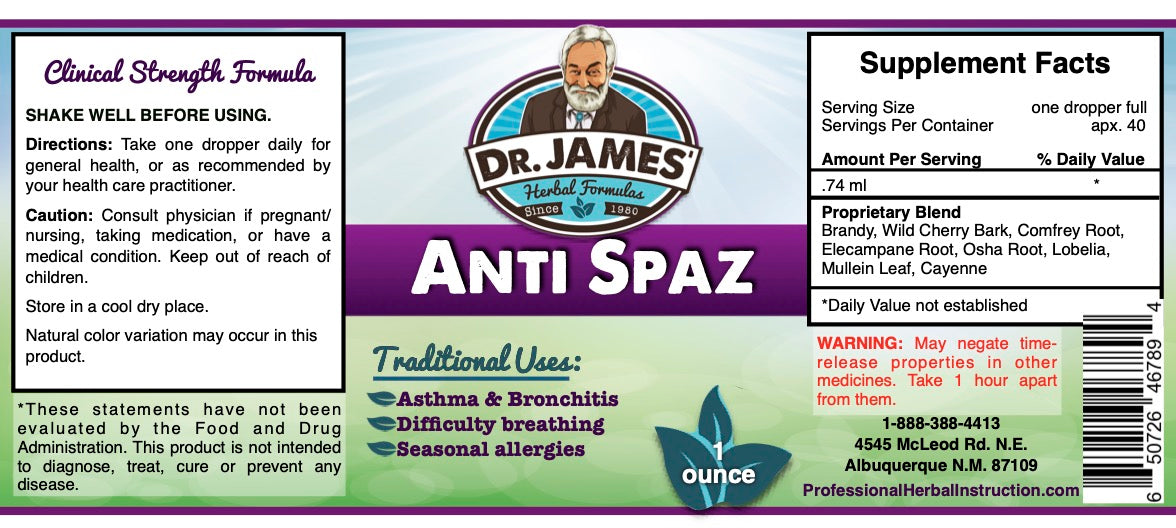Anti Spaz 1oz