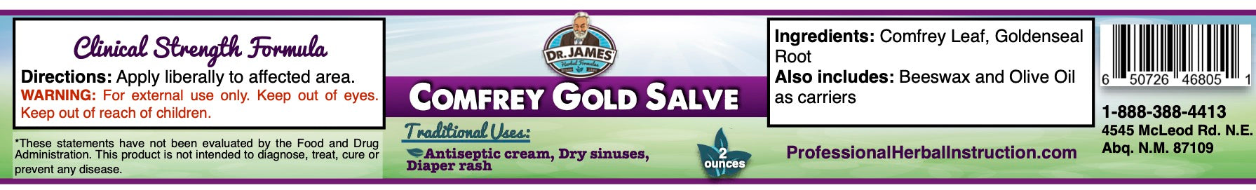 Comfrey Gold Salve 2oz