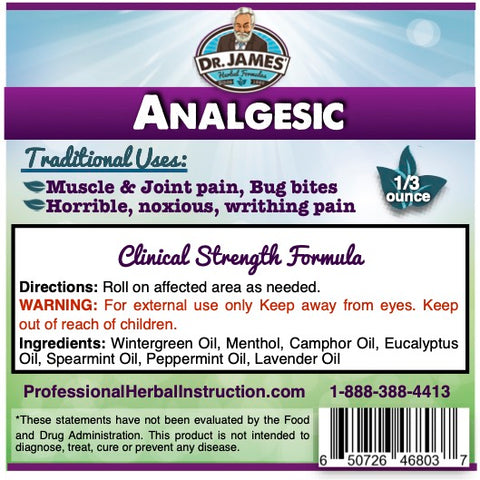 Analgesic Oil in a Roll on Bottle