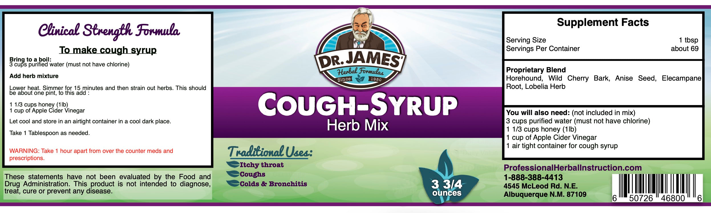 Cough Syrup herb Mixture